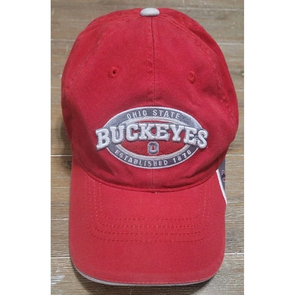 OSU Ohio State Buckeyes Hat Red Cap Captivating Headwear Adjustable Strap